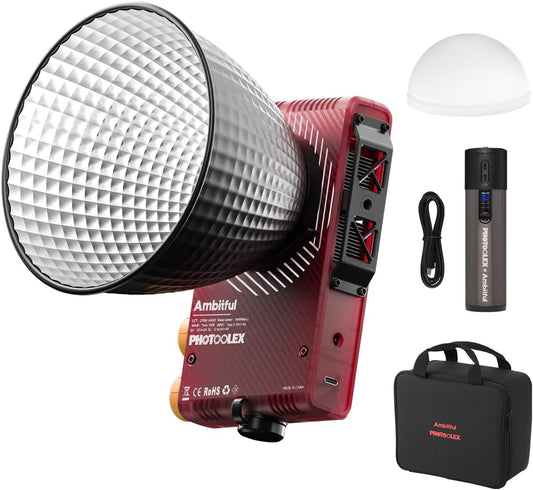 LED-Videolamp – Draagbare COB-Lamp – Fotolamp – Cameralamp – Studiolamp – 100W Compact – Tweekleurig 2700K-6500K