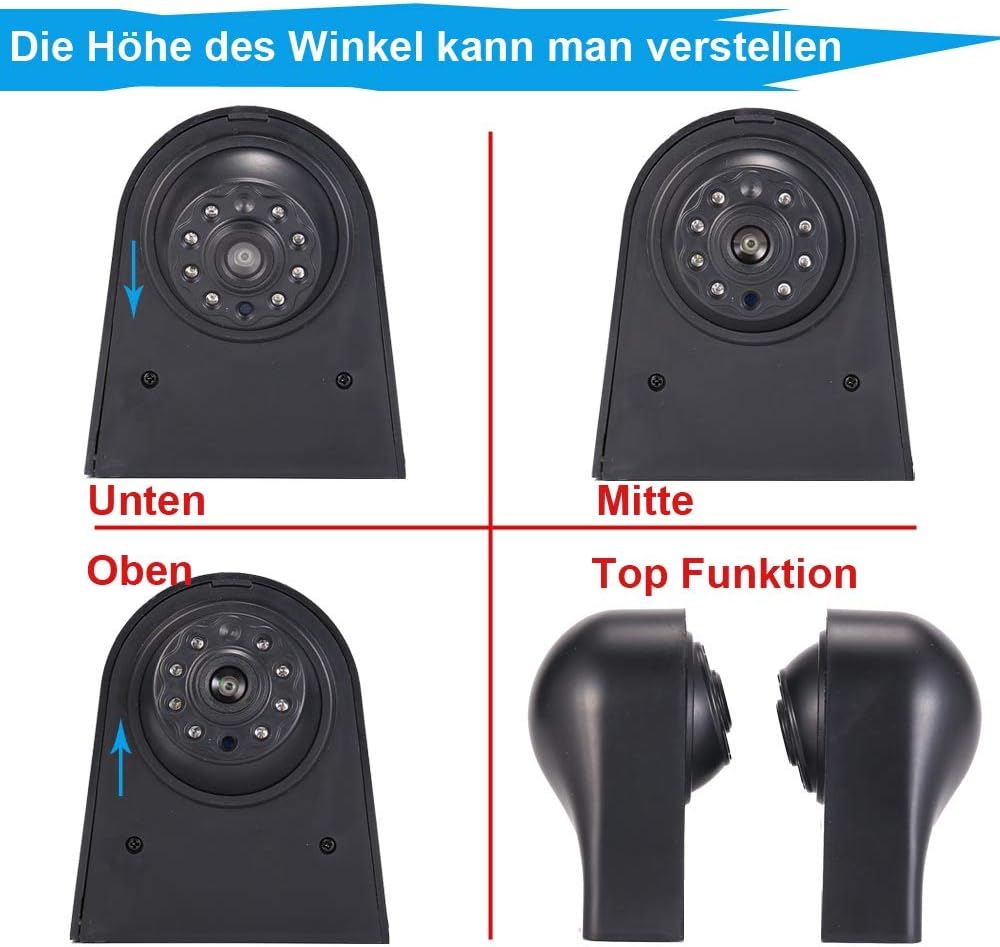 Achteruitrijcamera voor VW T5., Model 3 = camera + 4,3" screen
