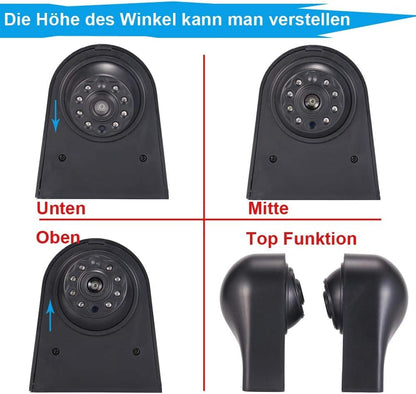 Achteruitrijcamera voor VW T5., Model 3 = camera + 4,3" screen