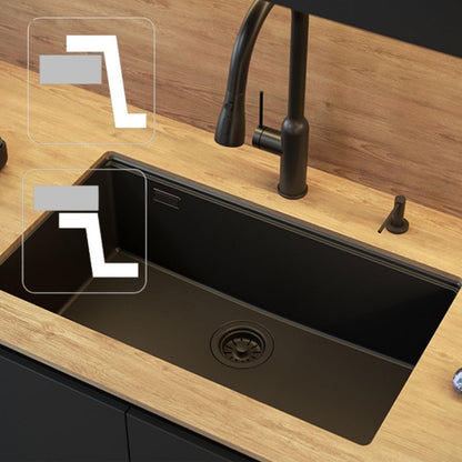 Quadron Gan 110 Enkele wastafel keukenspoelbak granieten keuken| afmetingen 70 x 37 x 23,5 cm Kleur: Pure Carbon | LOGAN 110 enkele wastafel keukenspoelbak | granieten spoelbak | inbouwspoelbak