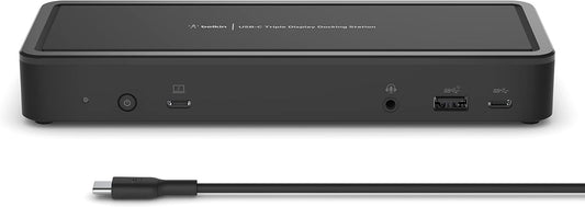 Belkin 14-poorts USB-C-dockingstation, 65 W Power Delivery, 4K-display, 2x HDMI, 2x DisplayPort, 3x USB-C, 5x USB-A en 1x Gigabit Ethernet, USB-C-dock voor Chromebook, Windows PC’s, XP’s en meer