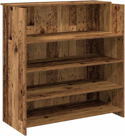 vidaXL Reception desk 100x50x103.5 cm wood white, reception desk, office reception, check-out desk, salon reception, reception bar, hotel reception