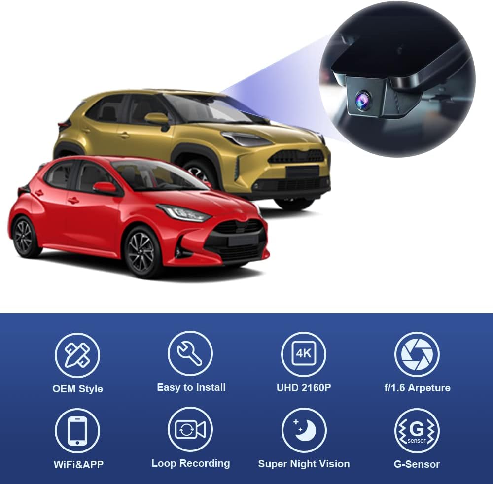 Dashcam – Autocamera – Inbouwdashcam – Auto Camera – Rijcamera – OEM-Ingebouwd Voor 4e Generatie 2020-2023 – 4K UHD 2160P, WiFi, Nachtzicht, G-Sensor En Loop Recording