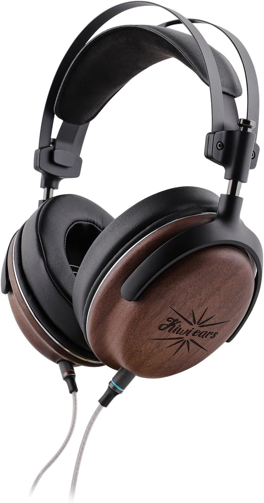 Bedrade Hoofdtelefoon – Koptelefoon – Stereo Hoofdtelefoon – Headset – Monitor Hoofdtelefoon – Gesloten Rug – Dubbele Driverconfiguratie – Walnoothouten Oorschelpen