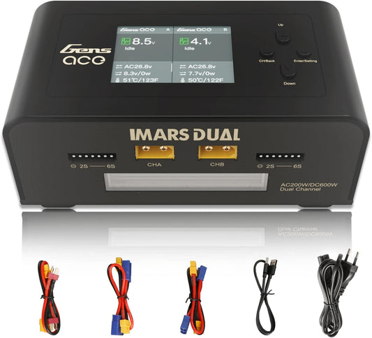Dual Channel Acculader – RC Batterijlader – Lipo Oplader – NiMH Acculader – RC Accupack Oplader – 200W AC / 300W DC Vermogen – Veilig Snel Laden