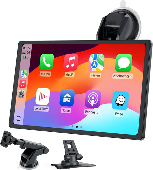 9,26 inch CarPlay Display met IPS touchscreen, draadloze Apple CarPlay en Android Auto, Bluetooth 5.0, Mirror Link, FM en AUX, snelle plug-and-play-installatie voor oudere voertuigen