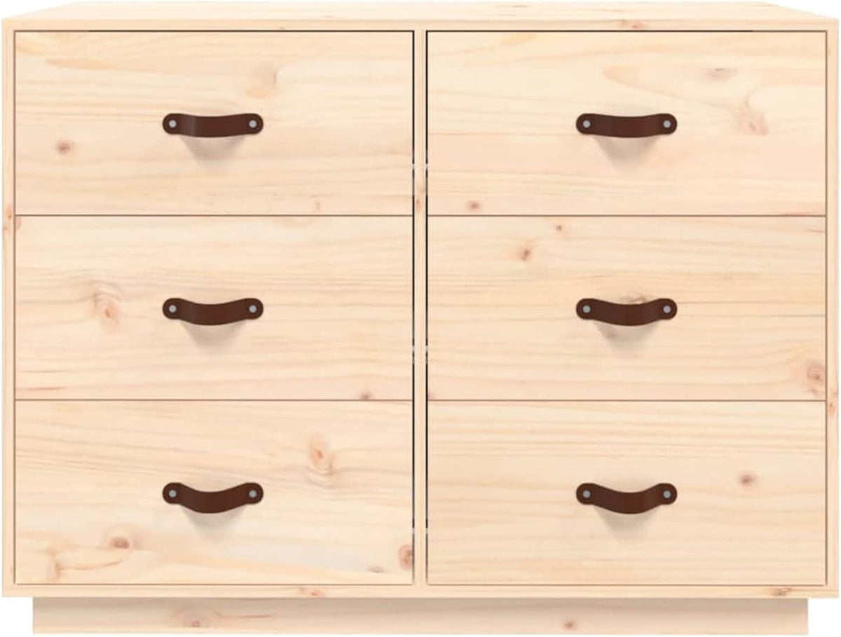 Sideboard Living Room Cabinets Living Room Oblique Storage Cabinet Sideboard 100x40x75cm Solid Wood Pine - QUORE