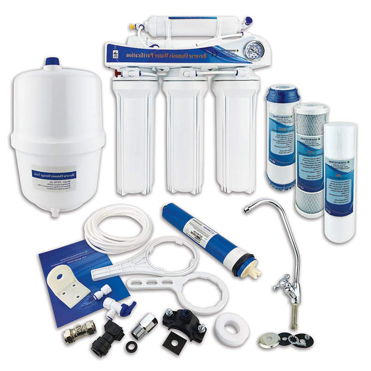Finerfilters Reverse Osmosis Under Sink Drinking Water Filter System (50GPD) for Home Use Removes Up to 99% of Contaminants for the Very Best Drinking Water (5 Phases) - QUORE