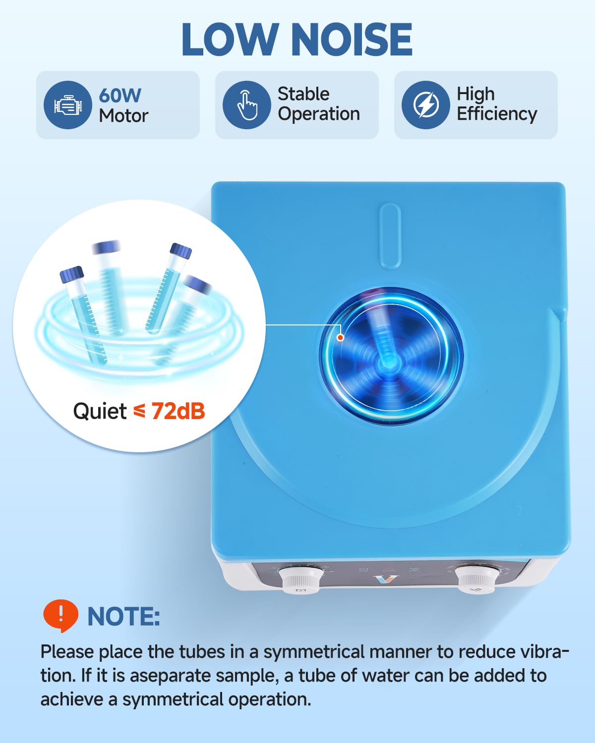YUCHENGTECH Laboratorium Centrifuge Lage Snelheid 4000 rpm 6x15ml Timer 0-60 min 1878xg 27x31x21cm 3.5kg voor Centrifugebuizen 5/7/10ml