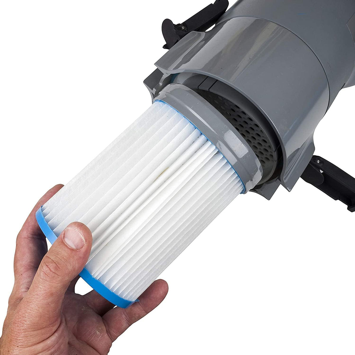 Gre VCB50P Action Vac elektrische stofzuiger, multispeed, voor zwembaden en spa's, grijs/blauw