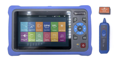 Elfcam® - OTDR voor FTTH, 26dB/24dB single-mode 1310nm / 1550nm, draagbaar 4-in-1 OTDR + VFL+ OPM + OLS, OTDR optische vezeltester/reflectometer van het optische domein, tot 100 km (ELF-5800)