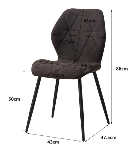 Eetkamerstoelset van 4 - Stoelen - Keukenstoel - Scandinavisch minimalistisch - Zwart