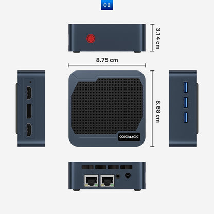 Mini PC C2 Neo N95 (3.4GHz), 12GB RAM, 512GB SSD. Compact with WiFi 5, BT 5.0, Dual Ethernet Mini Desktop for Home/Office/Ultra-quiet