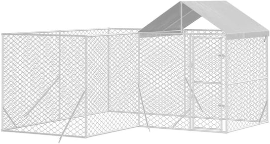 Buitenkennel – Hondenren – Dierenren – Buitenren – Kennel 4 x 4 x 2,5 m – Gegalvaniseerd Staal – Water- en UV-bestendig Dak