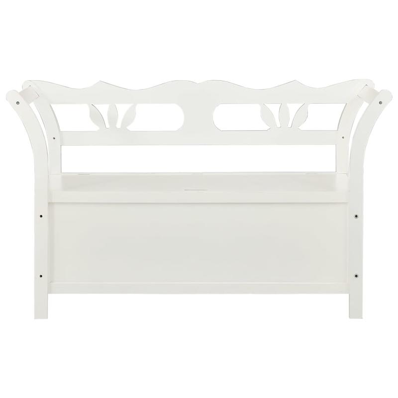 Solid Pine Wood Bench 107x45x75.5cm - Modern Entryway Bench with Storage, White Finish Multi-Functional Shoe Rack & Living Room Stool, Durable Minimalist Design, Living Room Storage | Modern Minimalist Bench | Durable Constru