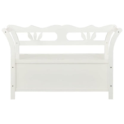 Solid Pine Wood Bench 107x45x75.5cm - Modern Entryway Bench with Storage, White Finish Multi-Functional Shoe Rack & Living Room Stool, Durable Minimalist Design, Living Room Storage | Modern Minimalist Bench | Durable Constru