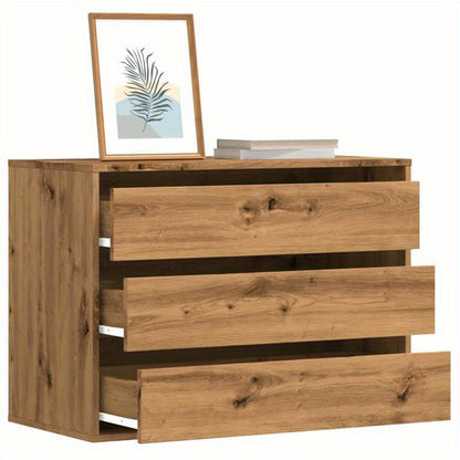 Massief Houten Ladenkast – Opbergkast – Ladekast – Sideboard – Dressoir – Compact 80x41x58 cm – Natuurlijk Hout Bruin