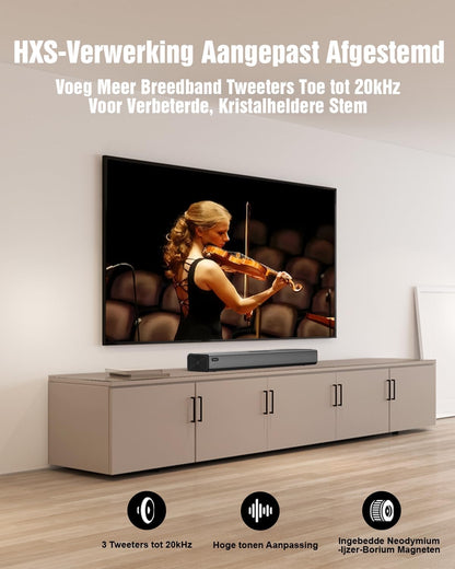 5.1 Dolby Atmos Soundbar – Surround Sound Systeem – Home Theater Speaker – Wireless Subwoofer – TV Geluidssysteem – Draadloze 6,5 Inch Subwoofer – Brede Geluidsweergave – Kristalheldere Dialogen