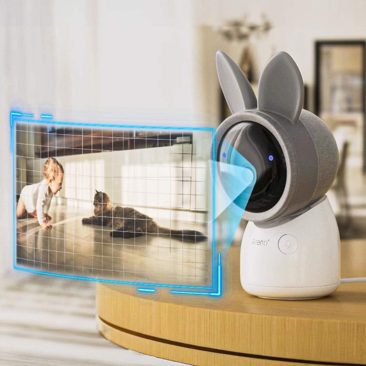 ARENTI AINanny A4 Kit Plus 4 MP video-babyfoon met 12,7 cm (5 inch) LCD-scherm, zwenk- en kantelfunctie met automatische tracking