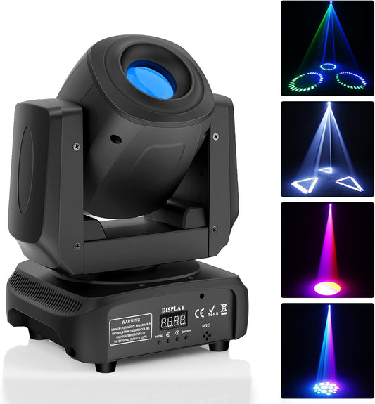 UKing DMX512 podiumverlichting, led, 100 W, RGBW, 8 patronen, 8 kleuren, DMX512, podiumverlichting, discoverlichting voor bar, club, feest, bruiloft
