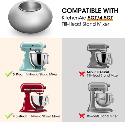 Aieve Snack Coater Compatible with KitchenAid Tilt-Head Stand Mixer for Making Chocolate Covered Almonds, Pistachio, Peanut, Freeze Dried Strawberry, Raisin, Macadamia Nuts and Blueberry