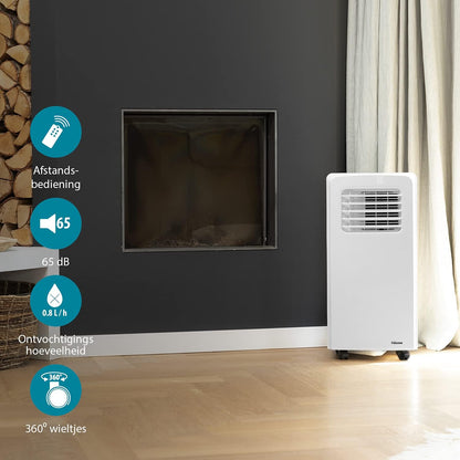 Tristar AC-5477 Mobiele Airconditioner – 3 in 1 Airco, Luchtontvochtiger en Ventilator - 7000 BTU Koelvermogen – 785 Watt - Energieklasse A