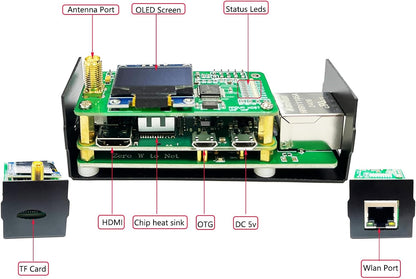 MM100 Upgraded MMDVM Hotspot Ethernet WLAN Port & WiFi DMR D-Star YSF P25 NXDN POCSAG Digitale Voice Modem Preloaded Pi-Star 4.2 Aluminium Case Two Colors OLED-scherm