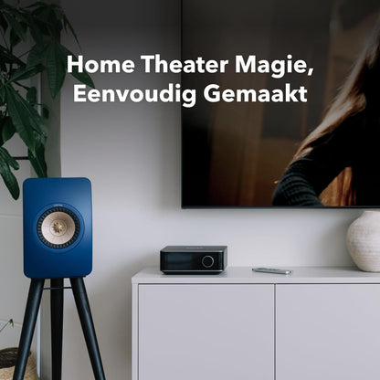 WiiM Amp Ultra met Voice Remote 2 | 100W streamingversterker met ESS ES9039Q2M DAC & Dual TI TPA3255 versterkers | Ingebouwde RoomFit EQ & Touchscreen | HDMI ARC, Optische & RCA-ingangen | Space Grijs