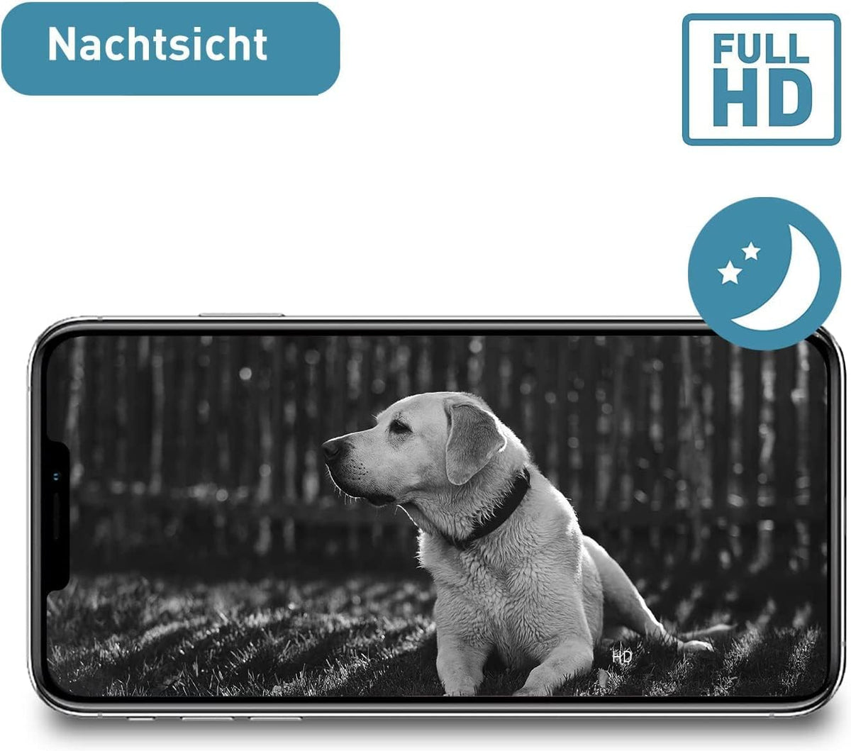 PetTec® Cam Free 2-delige set - Draadloze huisdiercamera hondencamera met app [ZONDER ABONNEMENT] - Katten & honden camera binnen/buiten - Bewegingsdetectie & spraakfunctie - Batterij tot 9 maanden