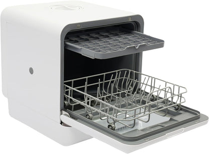 Tafelmodel Vaatwasser – Draagbare Vaatwasser – Mini Vaatwasser – Compacte Vaatwasser – Vrijstaande Vaatwasser – Ruim 6L Waterreservoir – Stil 52 dB Geluidsniveau
