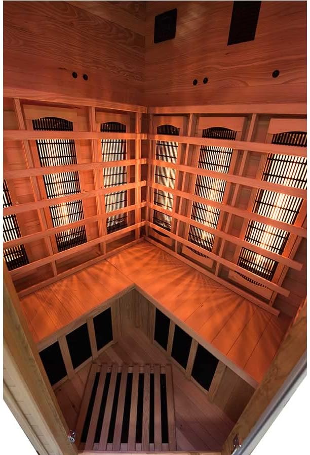 SN-APOLLON-Q2C - infrared sauna Apollon - On/off button - Cleaning of the cabin by ionizer - Chromotherapy 7 colours - 2/3 seater - QUORE