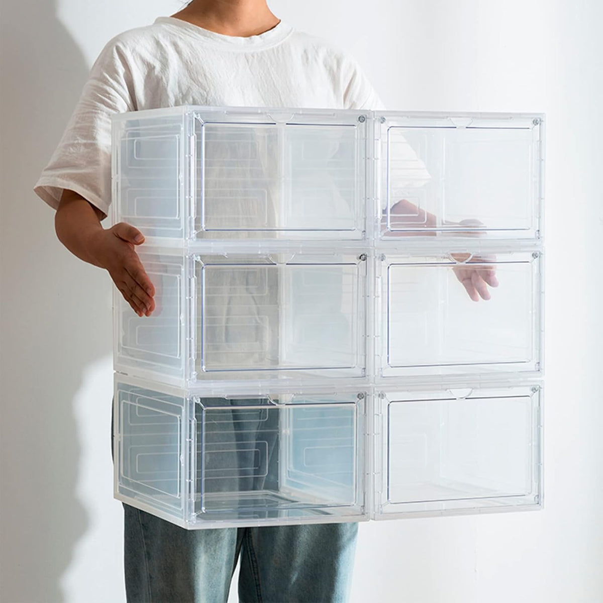 Schoenenorganizer, 20 stuks. Transparante schoenenopslag voor sneakers en sneakers. Schoenenorganizer voor opslag. Schoenenladen. Sneaker-exposant (Transp)