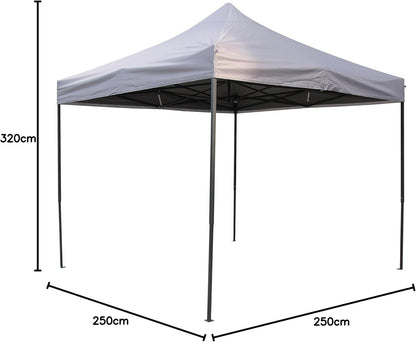 All Seasons Gazebos Pop-Up-paviljoen, 3 x 3 m, duurzaam, volledig waterdicht, met gewichten voor de hoekpalen