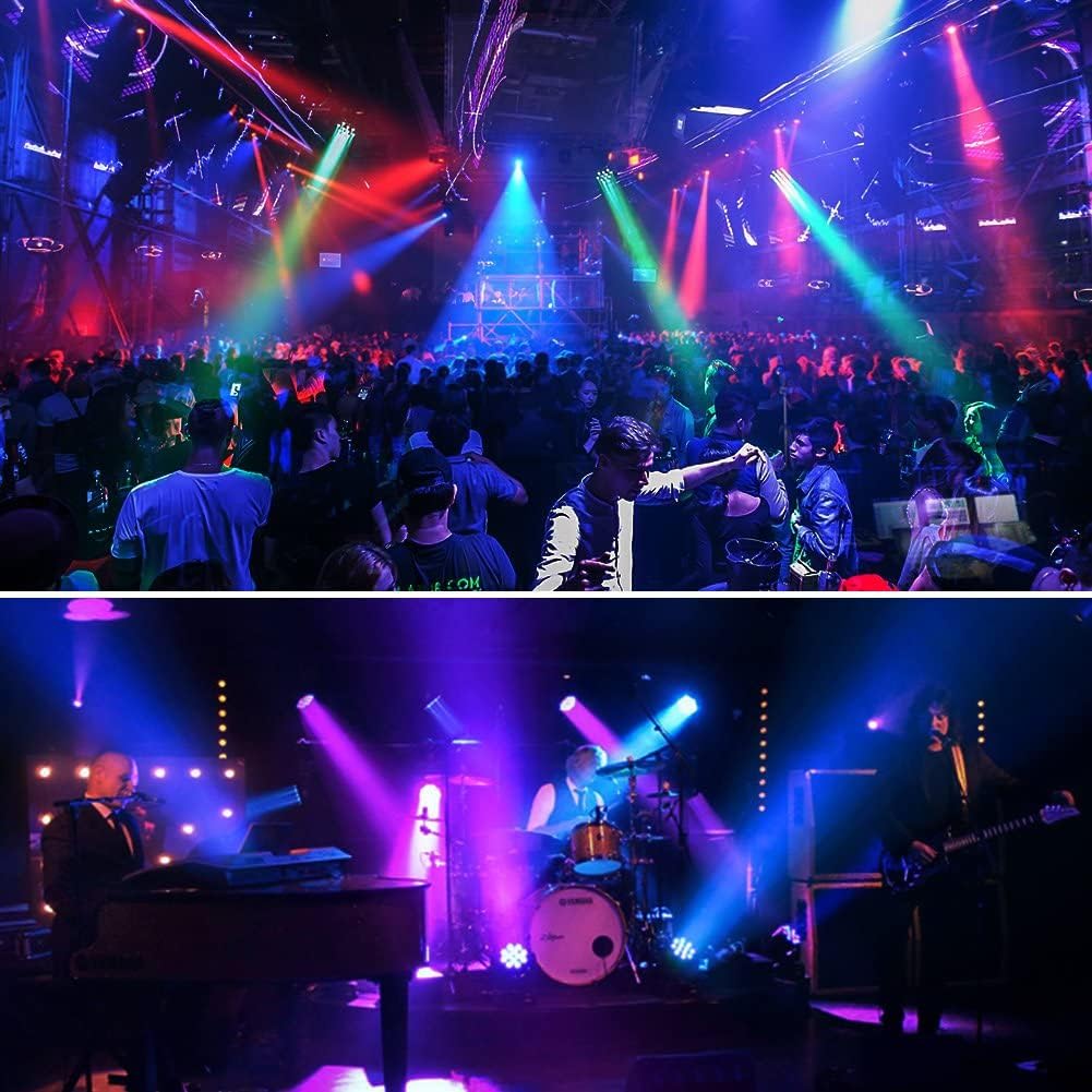 LED Spotlights – LED Par Spots – RGB Podiumverlichting – DJ Verlichting – DISCO Lampen – Set Van 10 – 36 RGB LEDs – Inclusief Afstandsbediening