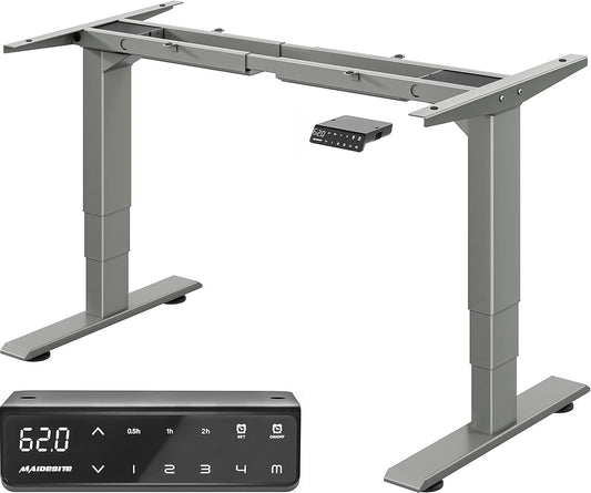 Maidesite in Hoogte Verstelbaar Elektrisch Bureau in Hoogte Verstelbaar Tafelframe,Geschikt voor Alle Gangbare Tafelbladen,3-Podium Hefbenen(Zwart)
