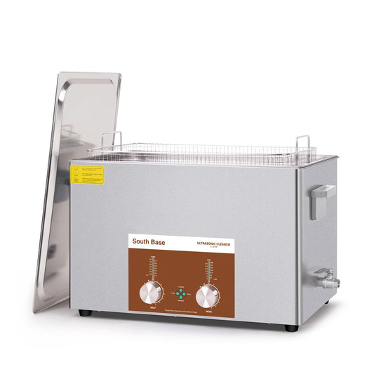 SOUTH BASE Ultrasone Reiniger, 30L 600W Sonic Cleaner met Cleaning Basket, Timer & Heater, Gecodeerde Ultrasone Reinigingsmachine voor Pistool, Motorfiets, Carburateur Onderdelen, Ketting