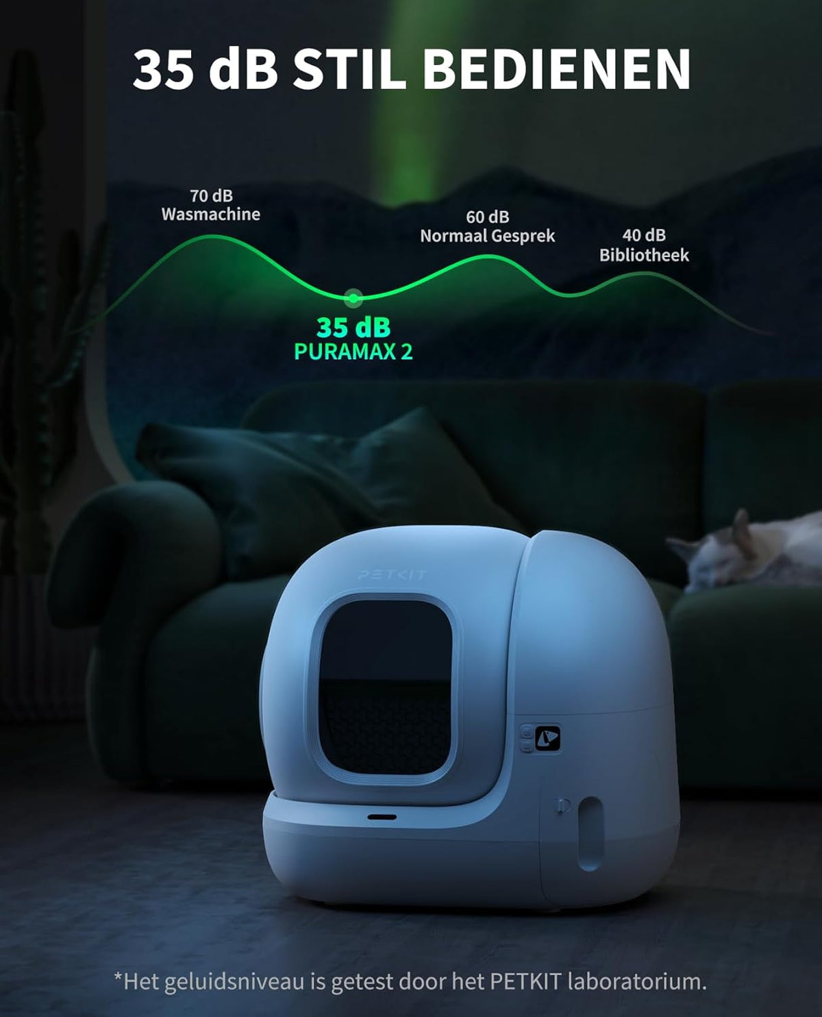 PETKIT Pura Max 2 Zelfreinigende Kattenbak, Automatische Kattenbak, xSecure, Geurverwijdering, APP Automatische Besturing, Kattenbakk voor Meerdere Katten