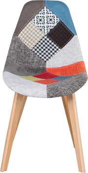 Eetkamerstoelen - Design Stoelen – Gestoffeerd - Kuipstoel - Stoel – Stoelen - Eetkamerstoelen Set van 4 - Wit | Grijs | Zwart