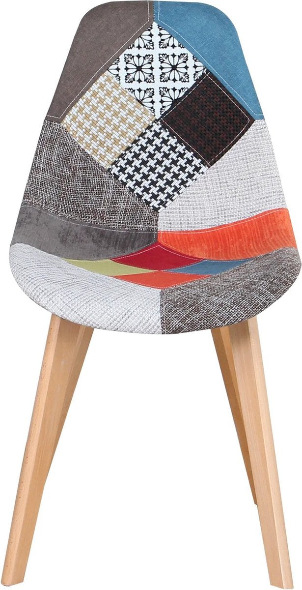 Eetkamerstoelen - Design Stoelen – Gestoffeerd - Kuipstoel - Stoel – Stoelen - Eetkamerstoelen Set van 4 - Wit | Grijs | Zwart