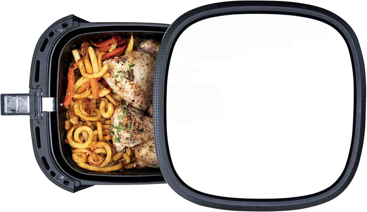Gastronoma 18290002 Heteluchtfriteuse, 6 liter, XXL, van roestvrij staal, met digitaal led-display, 8 programma's, 1800 watt, heteluchtfriteuse, zonder olie, roestvrij staal, zwart