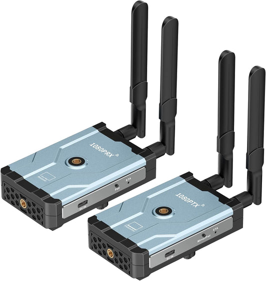 Draadloze HDMI draadloze transmissiekit, 500 m bereik, 1080p bij 60Hz, zender en ontvanger voor DSLR, laptop, Netflix, YouTube naar tv, projector, zonder vertraging
