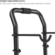 Fietsstandaard - Fiets Montagestandaard - Fietshouder - voor 2 Fietsen - Volledig Instelbare - Wandhouder - Ideaal voor MTB - Hybride Fietsen - Verticale Fietsstandaard - Houdt tot 40 kg - 66.5 x 55.8 x 219 cm - Zwart