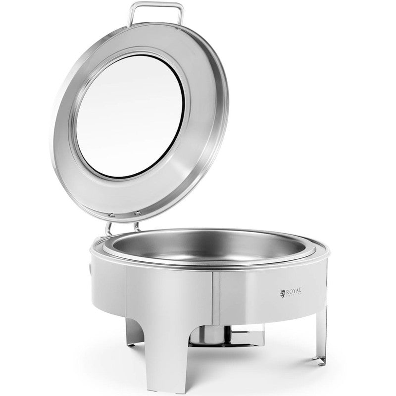 Round Food Warmer with a Window Lid, Diameter 39 Cm, 5.8 L