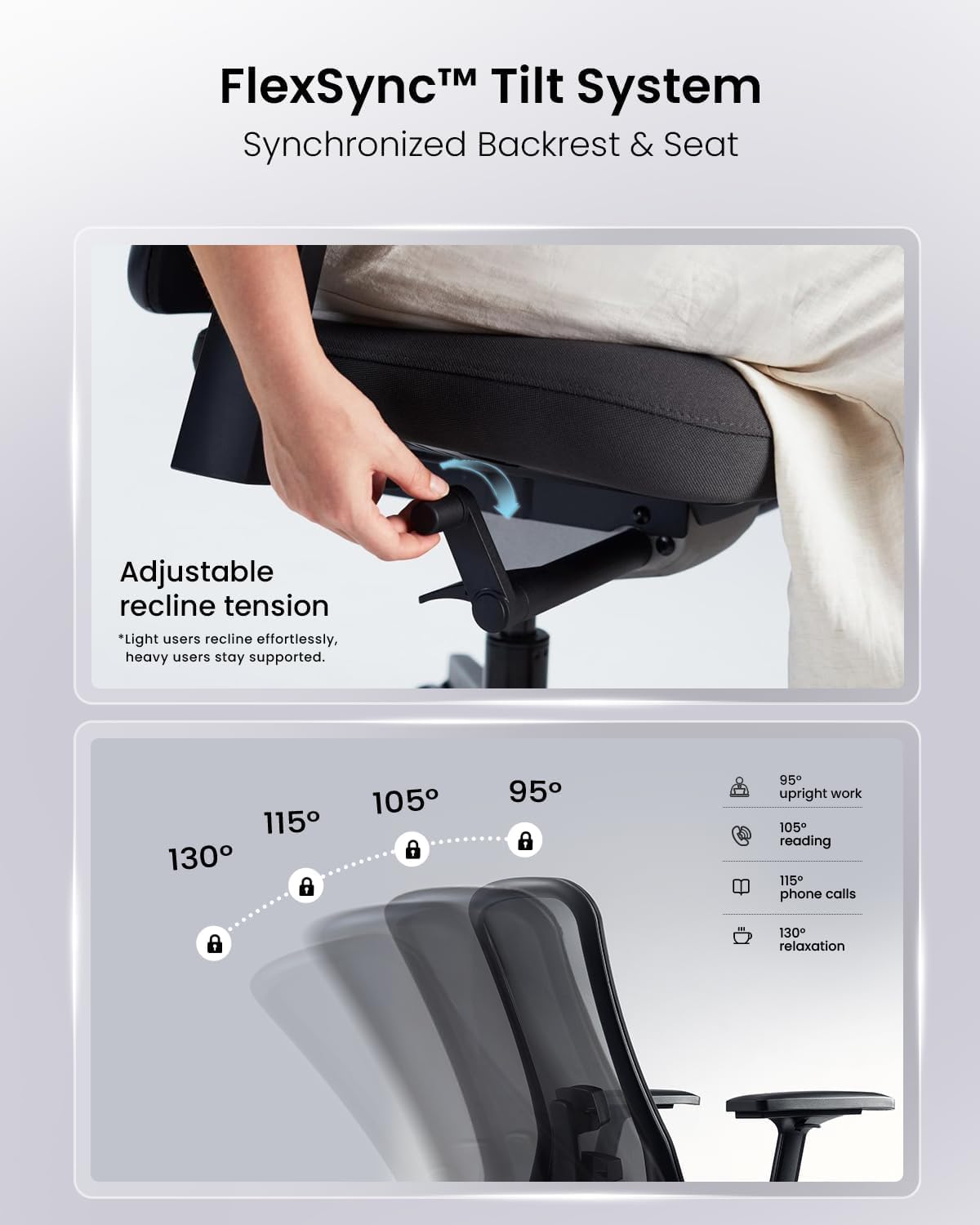 ProtoArc Flexer Pro Ergonomische Bureaustoel - Mesh Bureaustoel met Lendensteun, Schuifzitting en 4D Armleuningen, Ademend Mesh van Wintex, Kantelvergrendeling, Metalen Onderstel voor Thuis