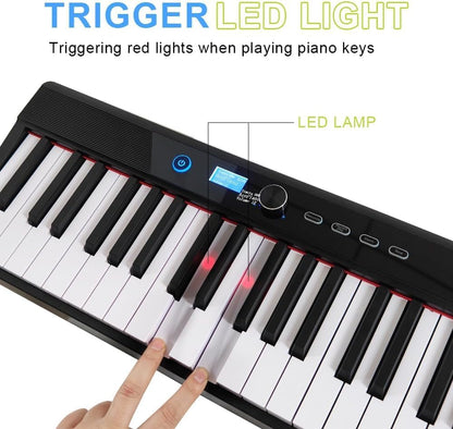 Opvouwbaar Pianotoetsenbord Met 88 Toetsen – Digitale Piano – Keyboard – Elektrische Piano – Draagbaar Toetsenbord – Halfgewogen En Aanslaggevoelig – Bluetooth MIDI
