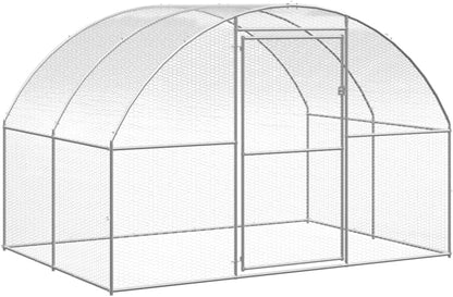 vidaXL Chicken coop 3x4x2m galvanized steel - QUORE