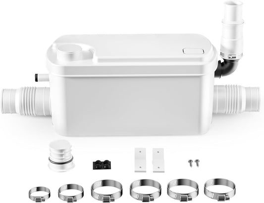 Wiltec Small Feeder with 3/1 Carving System, Waste Water Lifting System 250 W, Stool Cutting Pump, Drainage Pump with Grinder for Toilet, Toilet Installation for Drain Water, Pulverizer