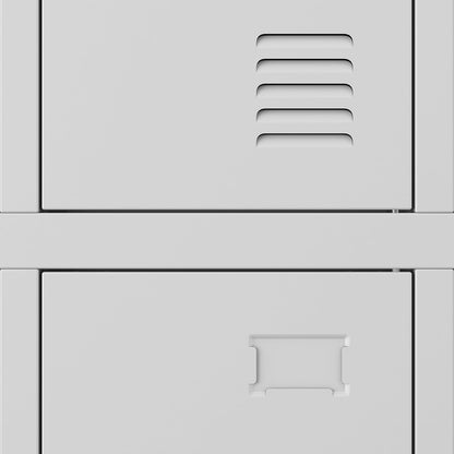 Jan Nowak metal locker cabinet for school and dressing room steel spindle box with lock and 10 separate compartments with hanging rod ventilation and label holders professional locker 150 x 136 x 45 - QUORE