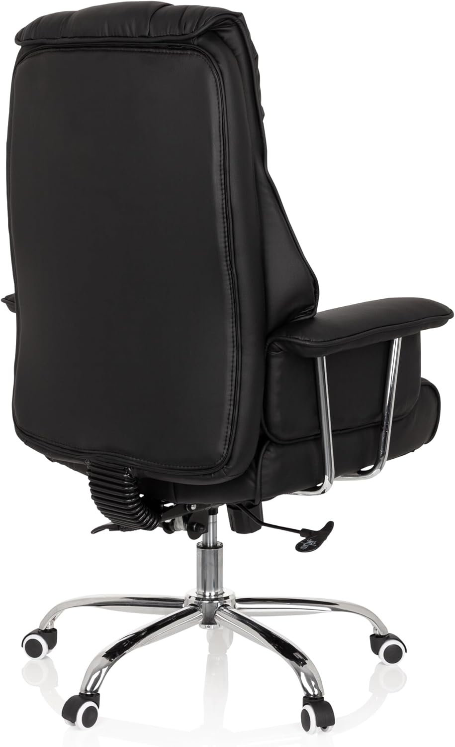 hjh OFFICE 706814 XXL managersstoel Commander kunstleer zwart bureaustoel dik gevoerd, kantelfunctie, hoge rugleuning, zwart 2