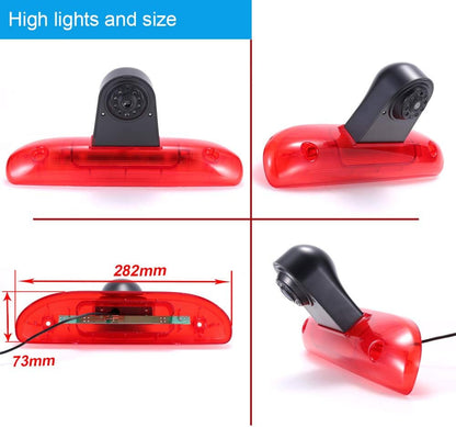 Derde Dak Top Mount Remlamp Reverse Achteruitrijcamera Backup Camera Hoek en afstand Verstelbare IR Nachtzicht voor Fiat Ducato 244 Bus Kasten/Peugeot Boxer/Citroen Jumper 4.3 ''achteruitkijkspiegel